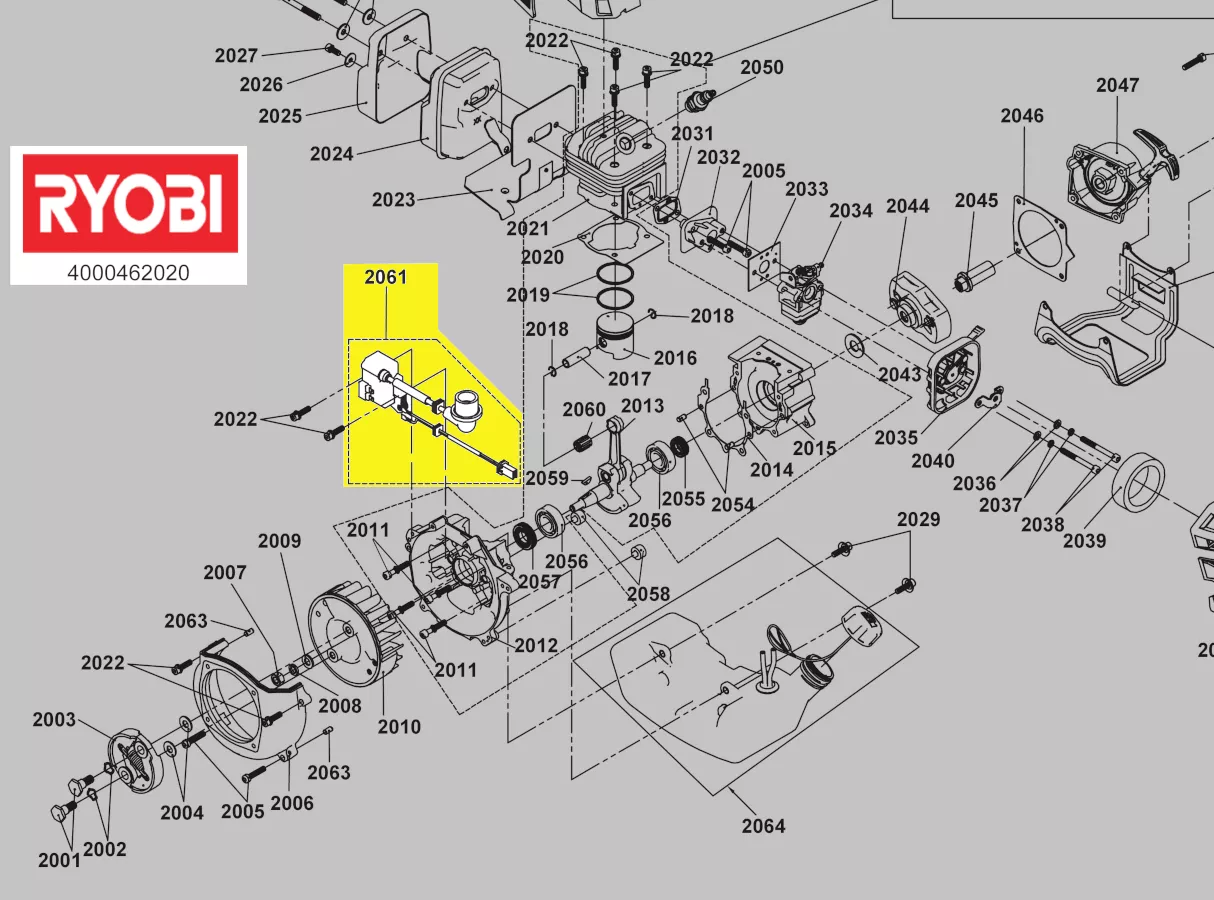 dispositif allumage débroussailleuse Ryobi réf. 5131041424